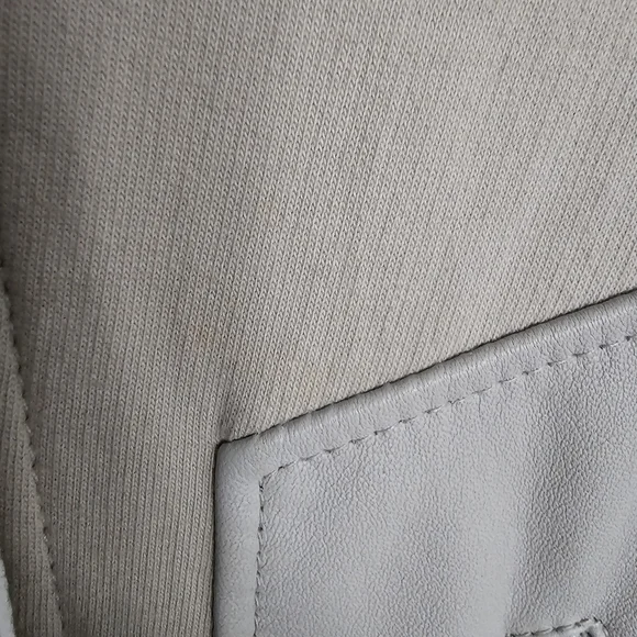 Helmut Lang Lambskin Leather Vest Size S Light Gray Neutral Zipper - Picture 9 of 9